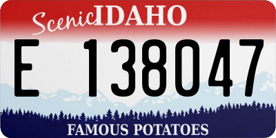 ID license plate E138047