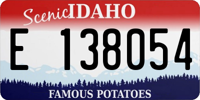 ID license plate E138054