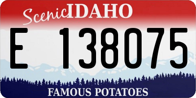 ID license plate E138075