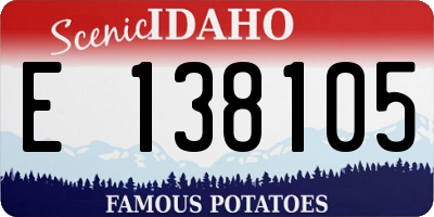 ID license plate E138105