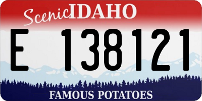 ID license plate E138121