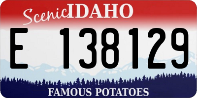 ID license plate E138129
