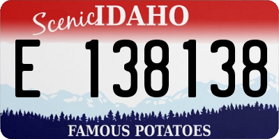 ID license plate E138138
