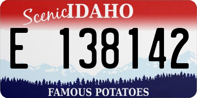 ID license plate E138142