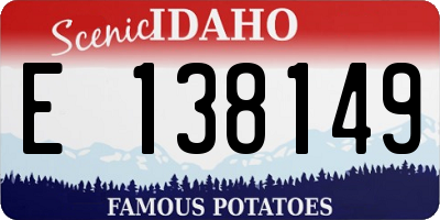 ID license plate E138149