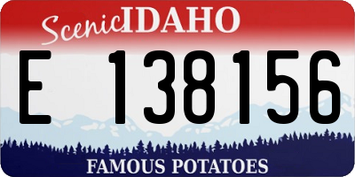ID license plate E138156