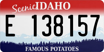 ID license plate E138157