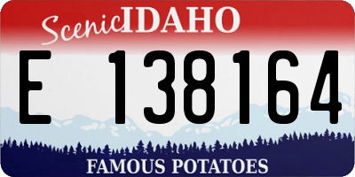 ID license plate E138164