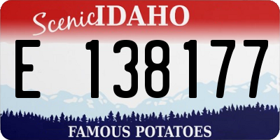 ID license plate E138177
