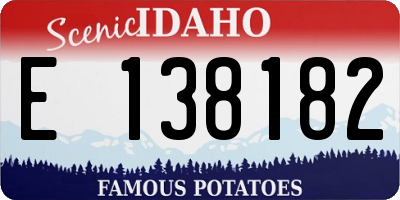 ID license plate E138182