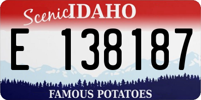 ID license plate E138187