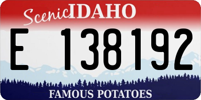 ID license plate E138192
