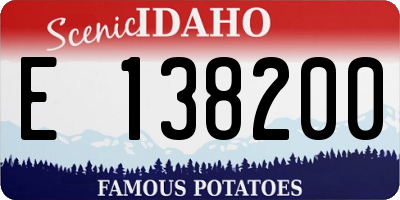 ID license plate E138200