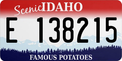 ID license plate E138215
