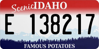 ID license plate E138217