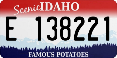 ID license plate E138221