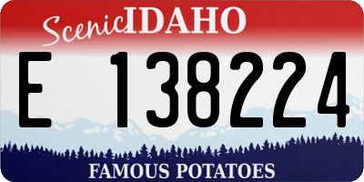 ID license plate E138224