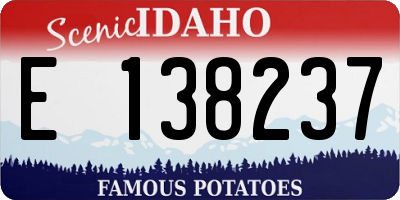 ID license plate E138237