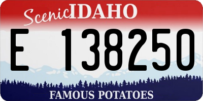 ID license plate E138250