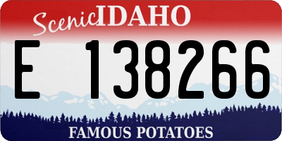 ID license plate E138266