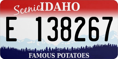 ID license plate E138267