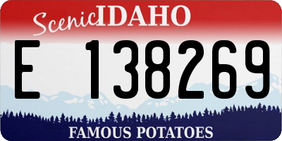ID license plate E138269