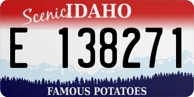 ID license plate E138271