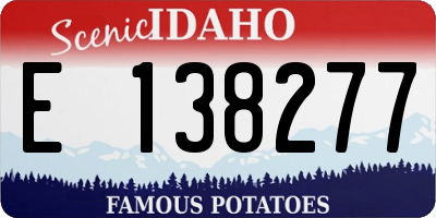 ID license plate E138277