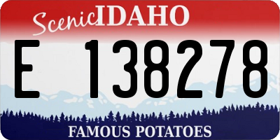 ID license plate E138278