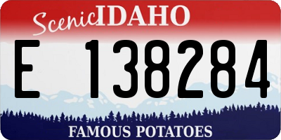 ID license plate E138284