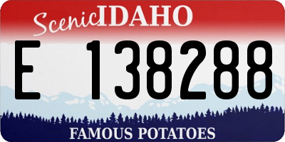 ID license plate E138288