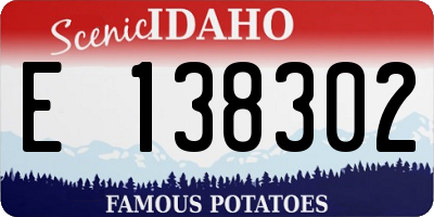 ID license plate E138302