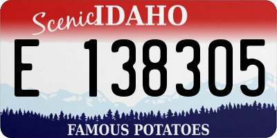 ID license plate E138305