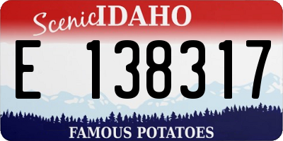 ID license plate E138317