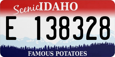 ID license plate E138328