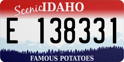 ID license plate E138331