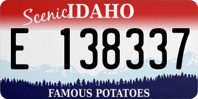 ID license plate E138337