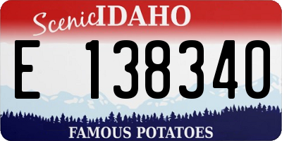 ID license plate E138340