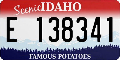 ID license plate E138341