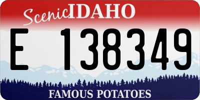 ID license plate E138349