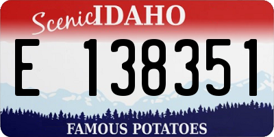 ID license plate E138351