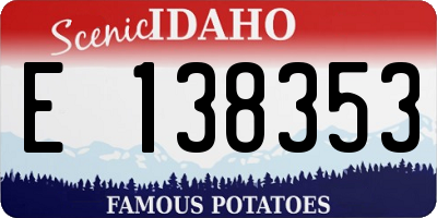 ID license plate E138353