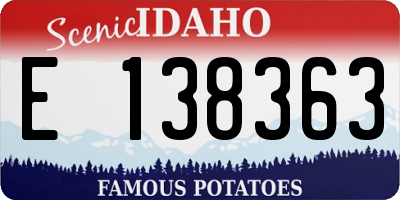 ID license plate E138363