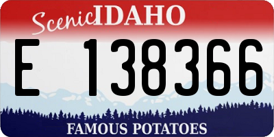 ID license plate E138366