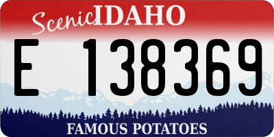 ID license plate E138369