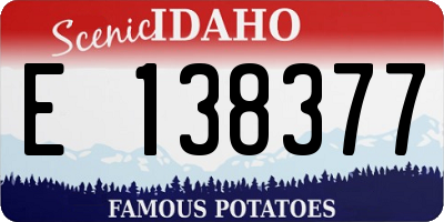 ID license plate E138377