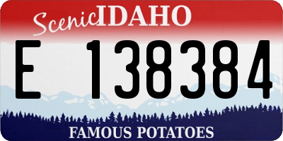 ID license plate E138384
