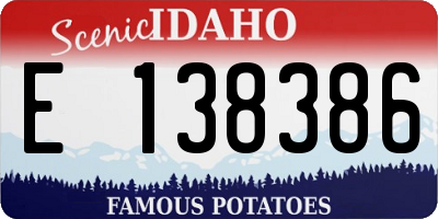 ID license plate E138386