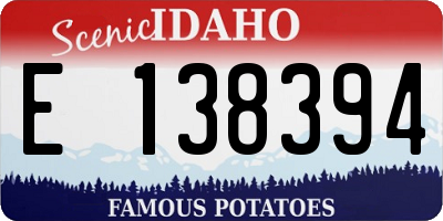 ID license plate E138394
