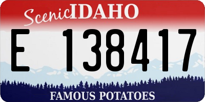 ID license plate E138417